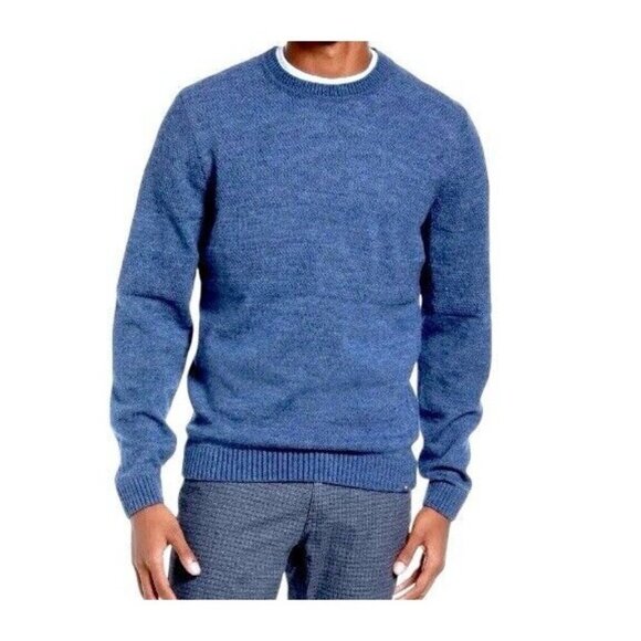 BRAX Rick Light Blue Crew Neck Merino Wool Long Sleeve Pullover Sweater Size XL - Picture 1 of 9